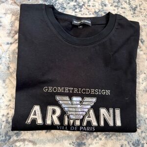 Black Geometric Design Tee cotton 1.1